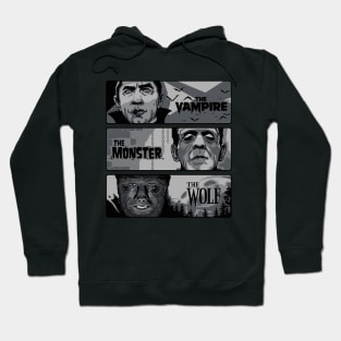 The Vampire The Monster and The Wolf Hoodie